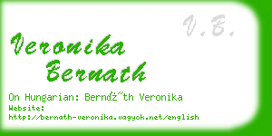 veronika bernath business card